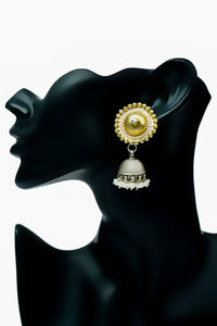 Silver Two-Tone Gold plated Rawa Jhumki view 4