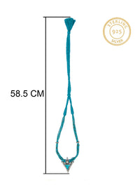 925 Sterling Silver Necklace with Turquoise Beads view 4