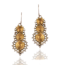 925 Sterling Silver Two Tone Rawa Danglers view 1