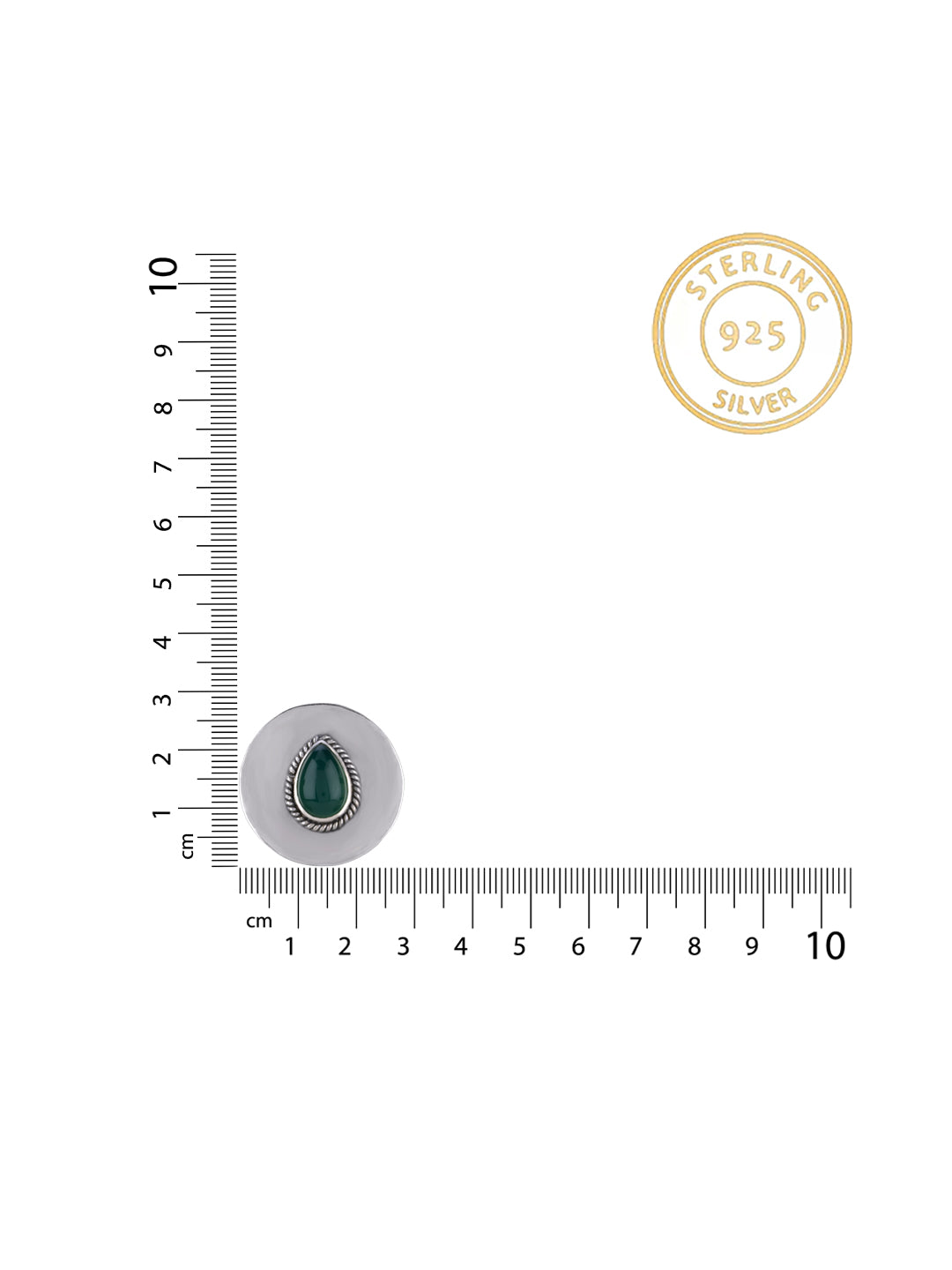 Green Onyx Disc Studs view 3