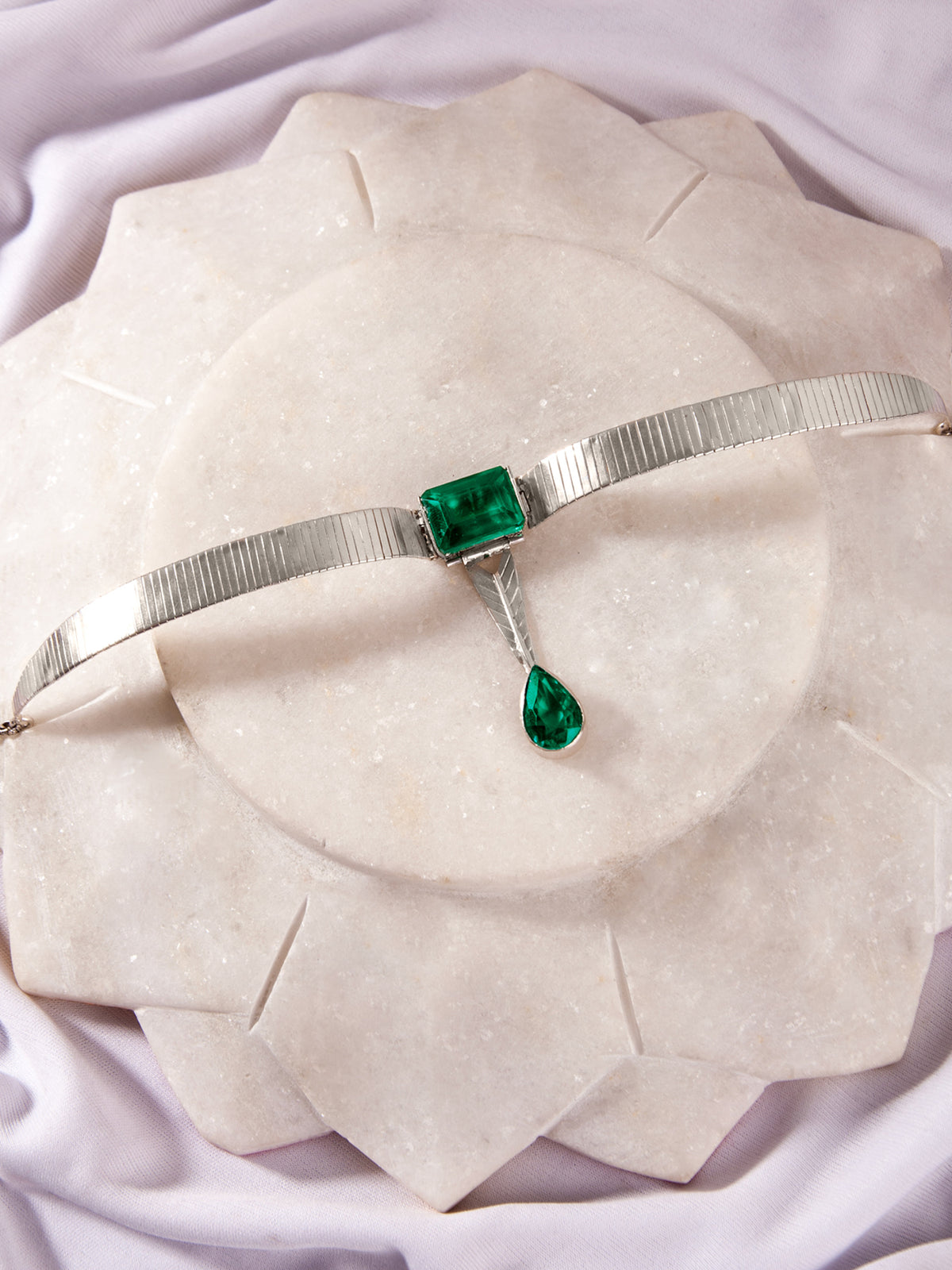 Aurora Emerald Fusion Necklace view 3