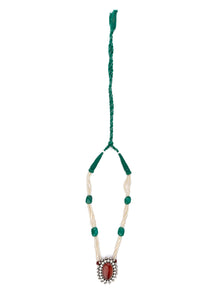 Chalcedony Beaded Pearl Necklace view 3