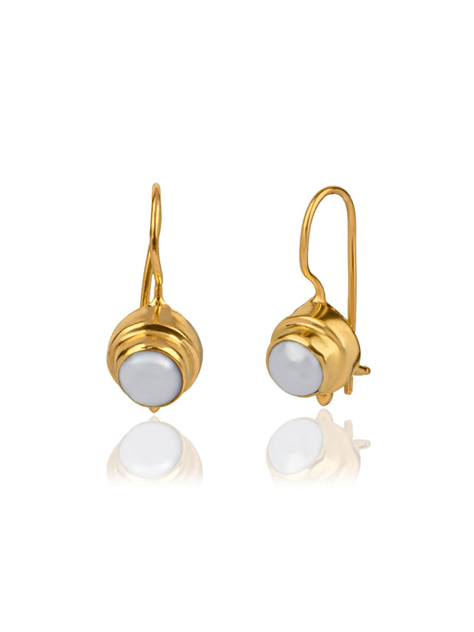Small Pearl Dangler Earrings