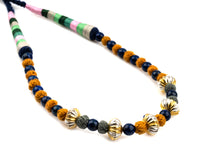 925 Sterling Silver Blue Lapis Beaded Multicolored Necklace view 2