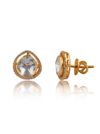 925 Sterling Silver Pear Shaped Moissanite Stud Earrings view 3