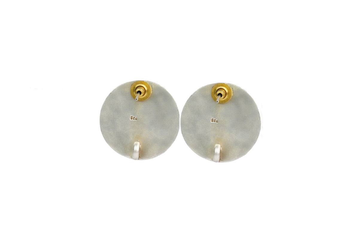 Neeta Boochra Signature Silver Lotus Kundan Studs view 2