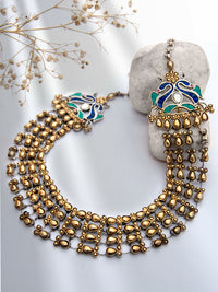 Svarnam Statement Kundan Necklace view 1