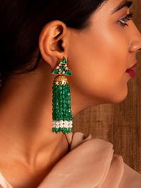 Aurora Green Festive Jhumki view 1