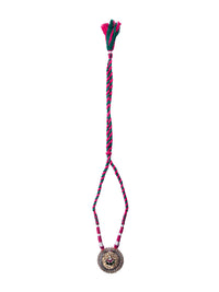 Silver Kundan Two Tone Necklace with Chitai view 7