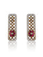 925 Sterling Silver Two Tone Rawa Earrings with Kundan Motif