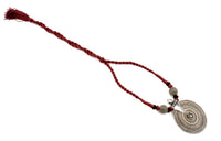 925 Sterling Silver Necklace with Maroon Adjustable Patwa Thread view 3