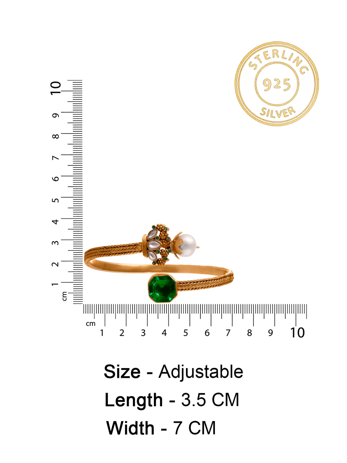 Svarnim Fusion Bangle with Pearl view 6