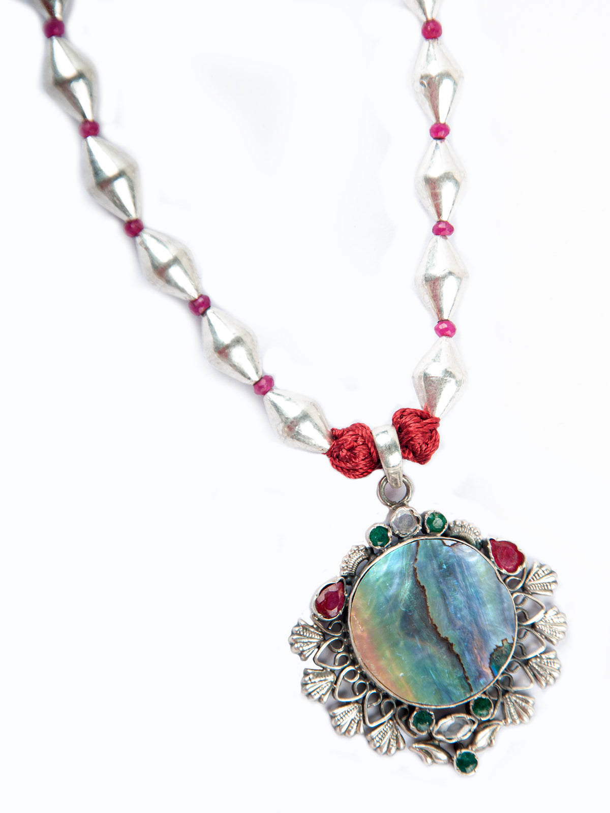 925 Sterling Silver Mother of Pearl Necklace view 5