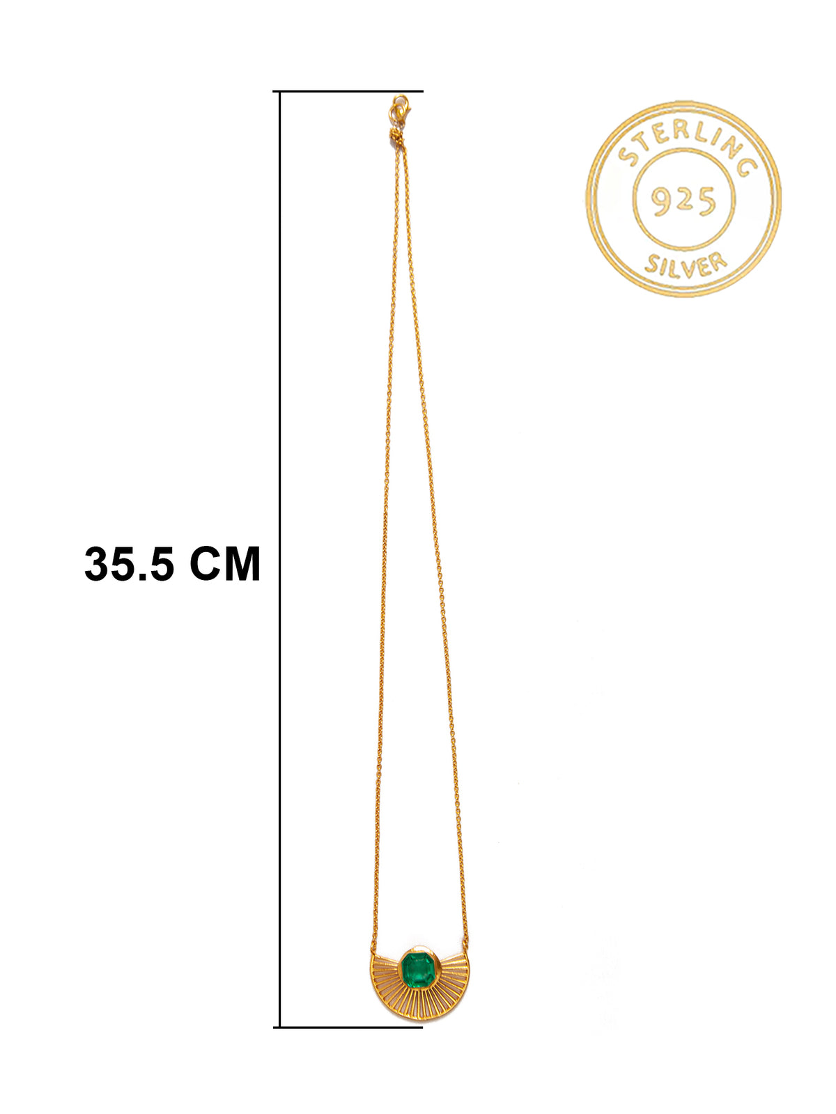 Svarnam Emerald Lightweight Necklace view 5