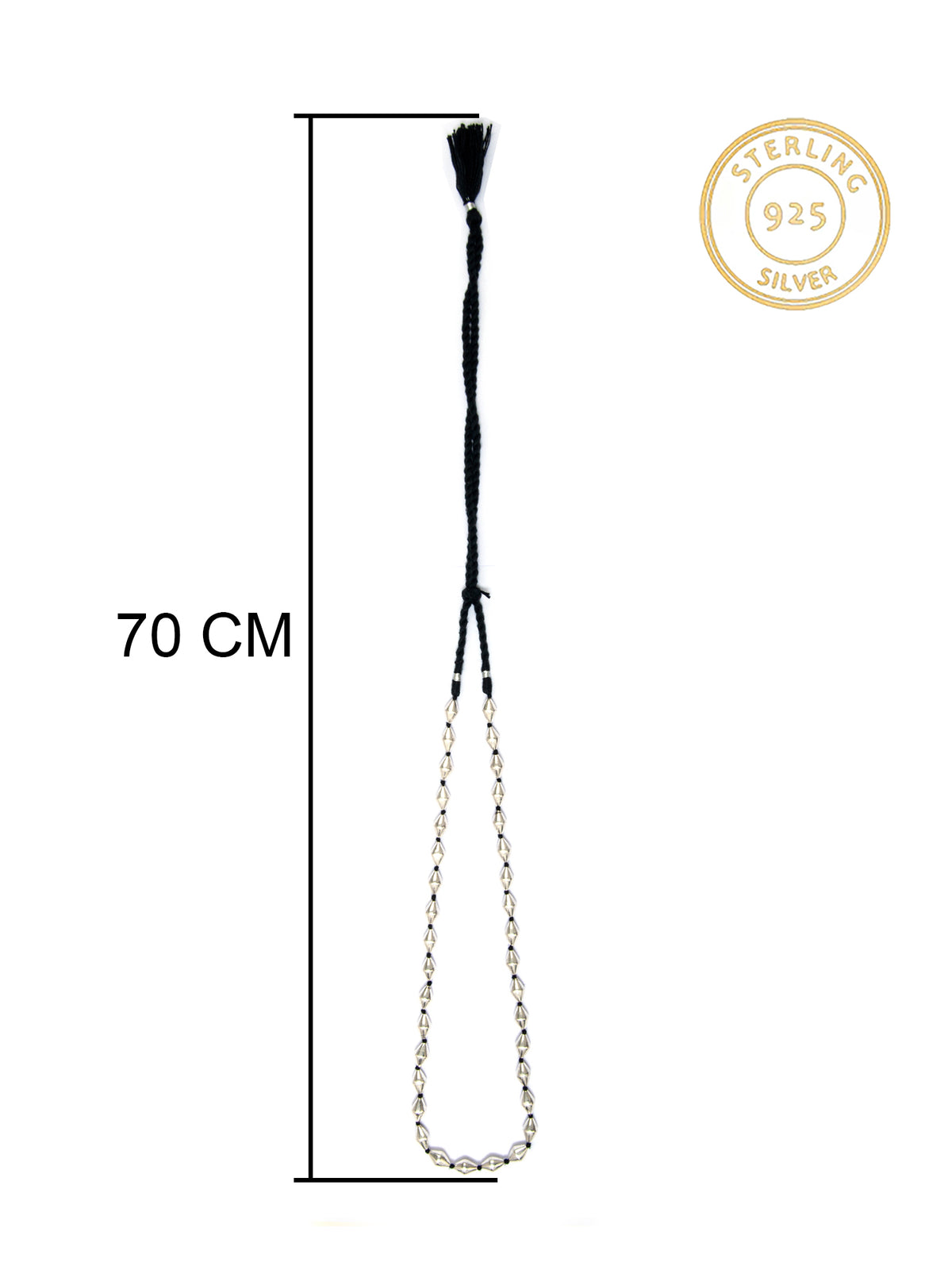 925 Sterling Silver Big Dholki Neckalce view 4