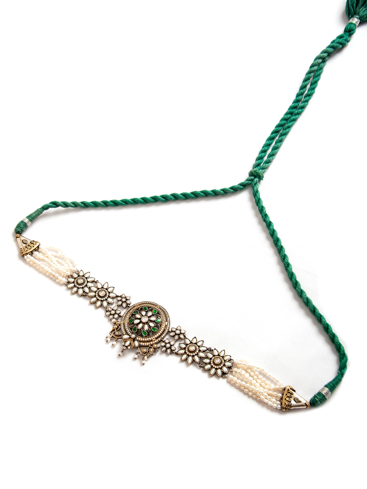 Svarnam Kundan Choker Necklace view 7