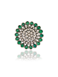 925 Sterling Silver Kundan Ring view 1
