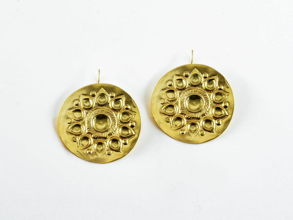 Coin Floral Earring