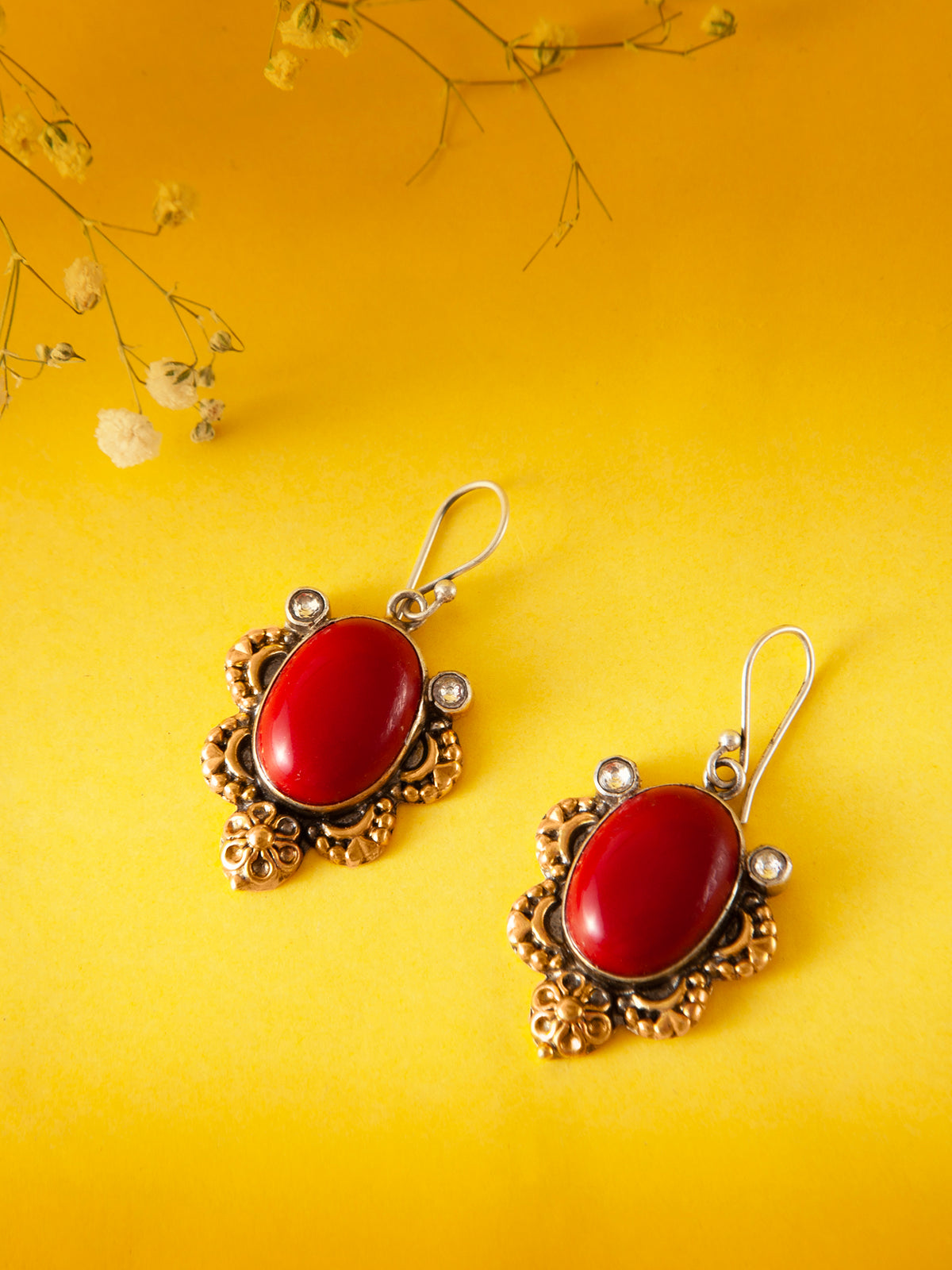 Svarnam Coral Danglers view 1