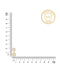 Half Moon Pearl Gold Plated Studs view 3