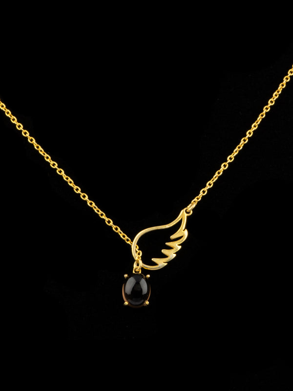 Modern Lightweight Necklace with Black Onyx
