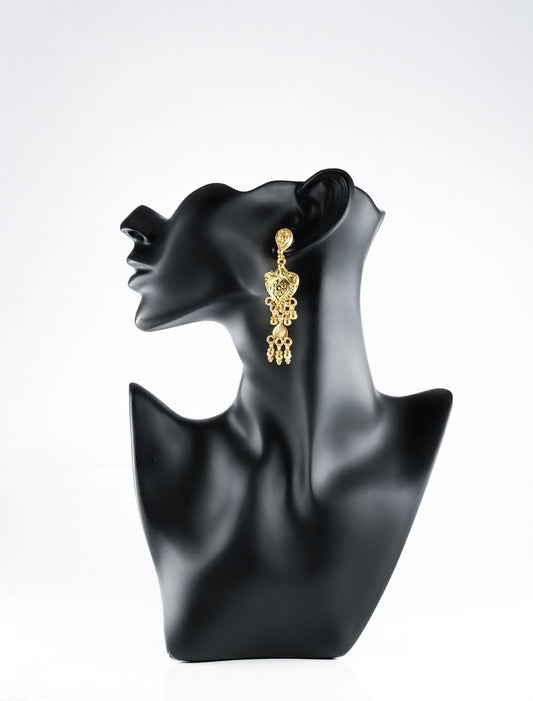 Floral Gold Earrings - Neeta Boochra Jewellery