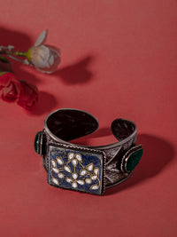 Silver Fusion Lapis Lazuli Cuff view 2
