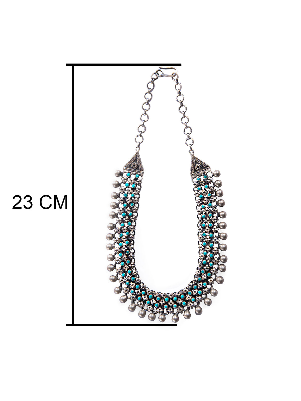 Silver Turquoise Classic Necklace view 6