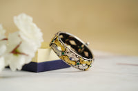 925 Silver Two Tone Fish Design Bangle view 5