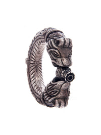 Silver Statement Lion Openable Bangle view 4