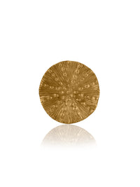 Gold Plated Foil Pattern Adjustable Ring view 2