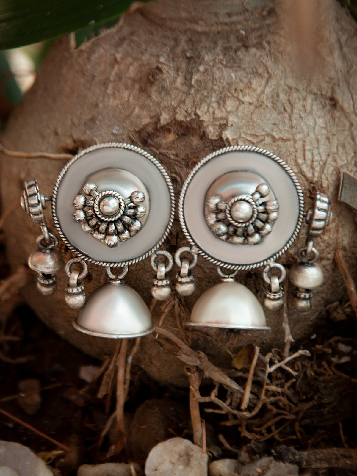925 Sterling Silver Fusion Jhumki view 2