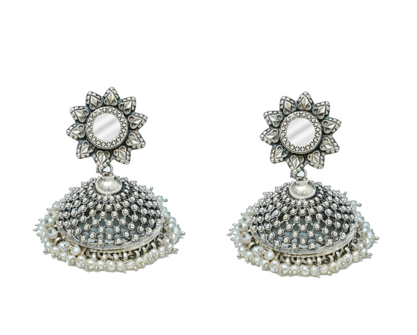925 Silver Designer Jhumki With Glass alternate