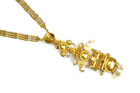 925 Silver Gold Plated Multicolor Kundan Necklace view 4