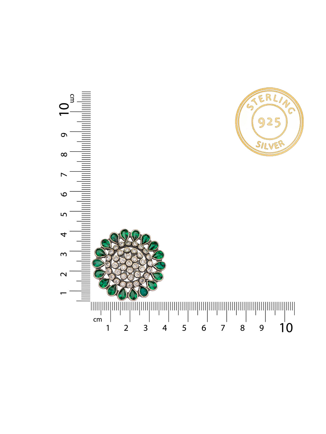 925 Sterling Silver Kundan Ring view 4