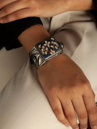 Silver Fusion Lapis Lazuli Cuff view 3