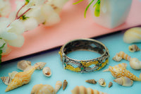 925 Silver Two Tone Fish Design Bangle view 3