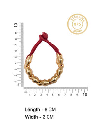 925 Sterling Silver Gold Plated Dholki Paunchi Bracelet (Dholki Bead Size – Big) view 4