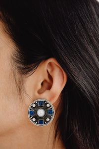 925 Sterling Silver Studs with Blue Lapis view 3