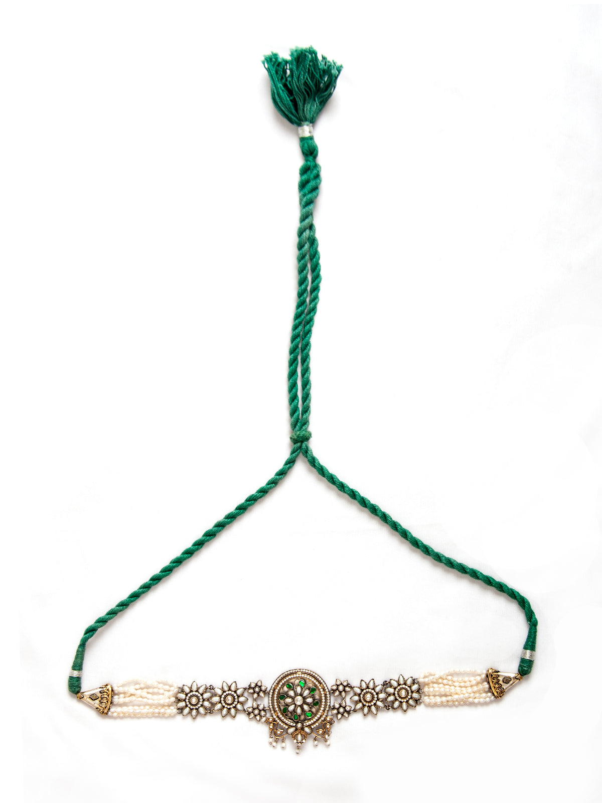 Svarnam Kundan Choker Necklace view 3