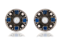 925 Sterling Silver Studs with Blue Lapis view 1