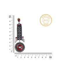 NB Signature Kundan Motif Earrings with Ruby view 4