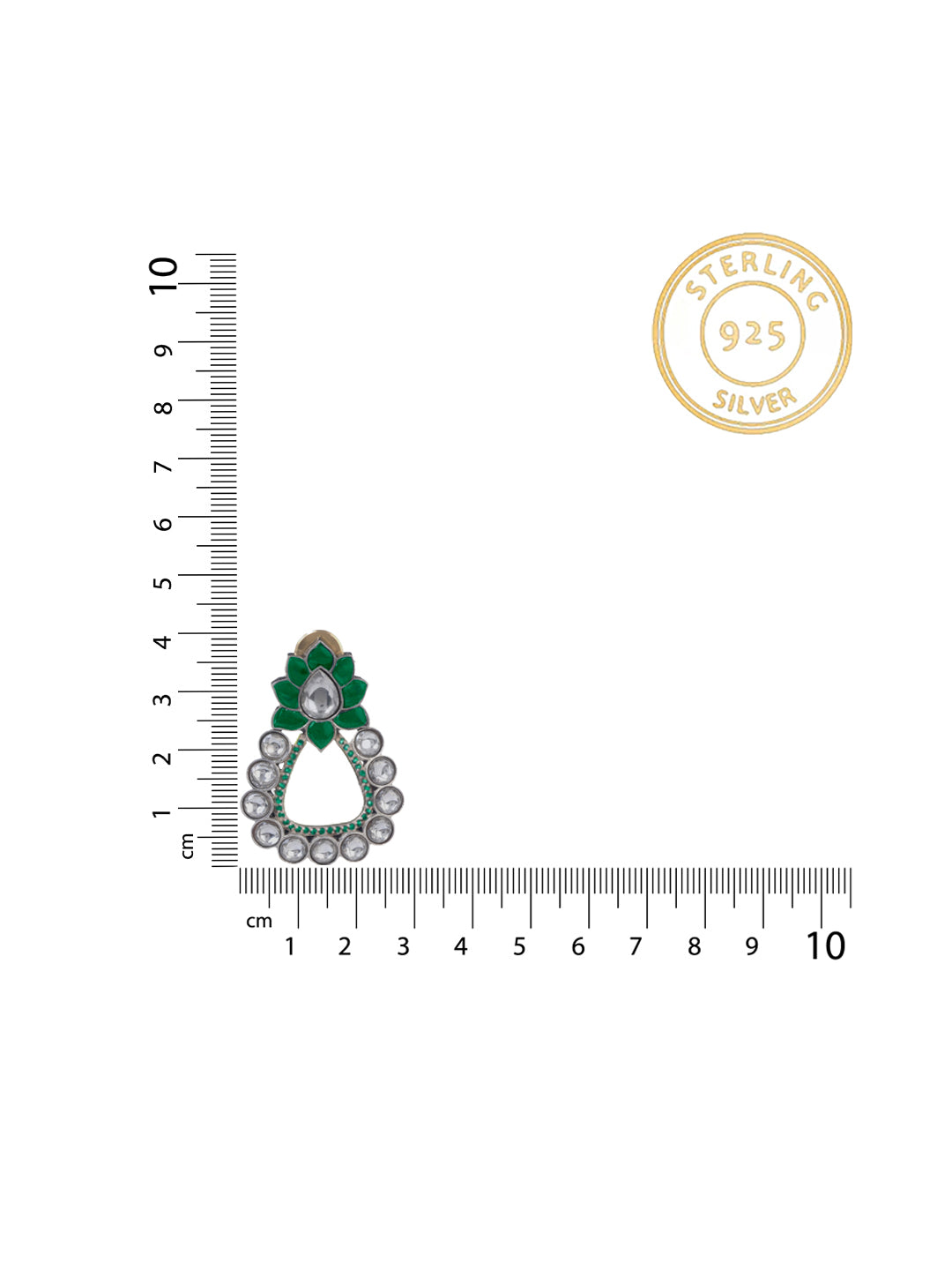 NB Signature Floral Kundan Earrings view 4